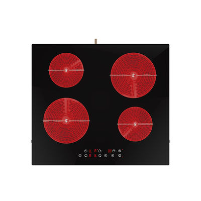Temperature Control 3 Zone Built In Ceramic Hob Cooktop Frameless