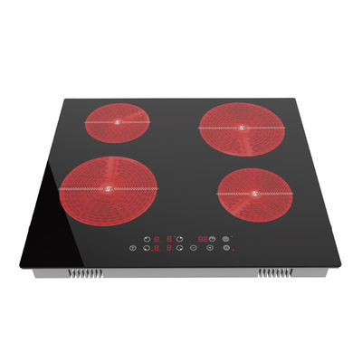 Warm Keeping 4 Burner Ceramic Cooktop , 6000W Infrared Induction Cooker Auto Off