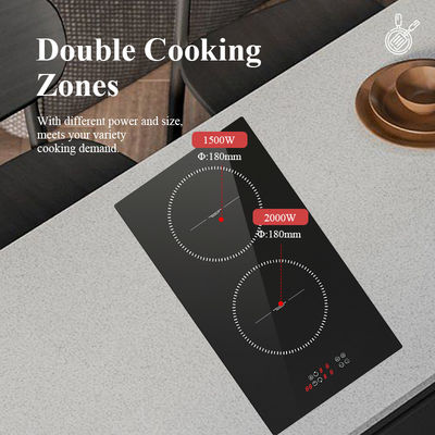 Bridge Zone Double Induction Hob 5500W  Touch Control Hidden