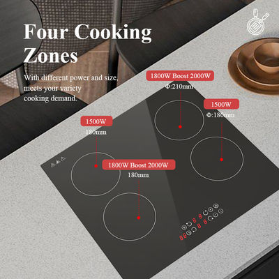 Recyclable 3 Burner Built In Induction Hob Cooktop  Domino Type