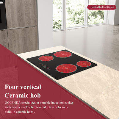 Warm Keeping 4 Burner Ceramic Cooktop , 6000W Infrared Induction Cooker Auto Off