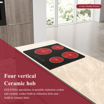 Temperature Control 3 Zone Built In Ceramic Hob Cooktop Frameless