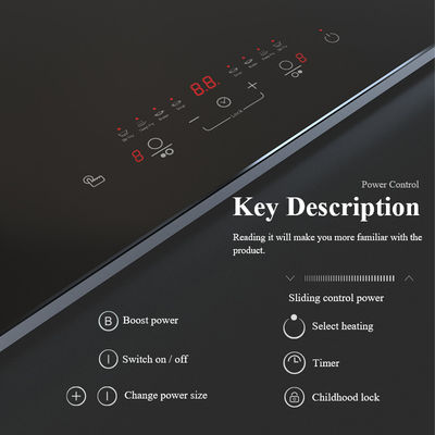 Built In Electric Induction Hobs Touch Control  2800W With 2 Zone