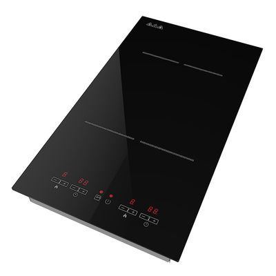 Stainless Steel Two Hob Induction Cooktop , Smart 3500 Watt Induction Cooktop