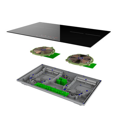 Slide Control Double Induction Hob Stove Rapid Heating Precise Temperature