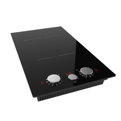 Stable Operation Dual Built In Induction Hob With Knobs 2900w