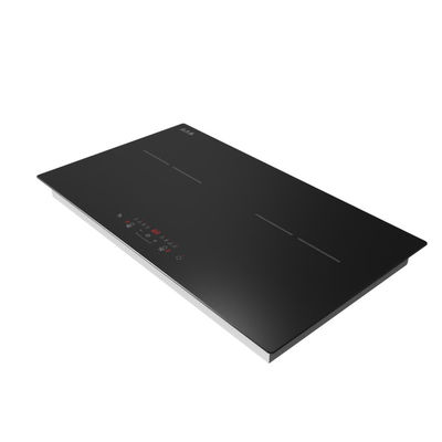 High Power Double Burner Induction Cooktop , 9 Keys Virtual Flame Induction Hob