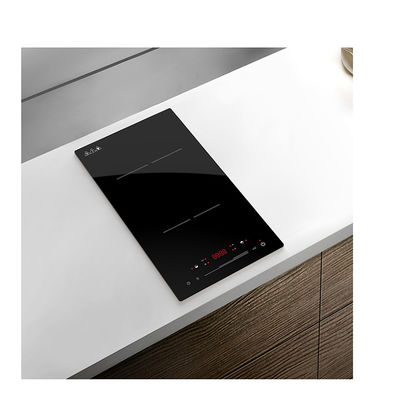 Temperature Adjustment 2 Burner Induction Hob , Slider Control Domino Cooking Hobs