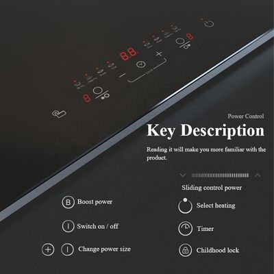 Elegant Energy Efficient Induction Cooktop , 3 Zone Touch Control Induction Cooker