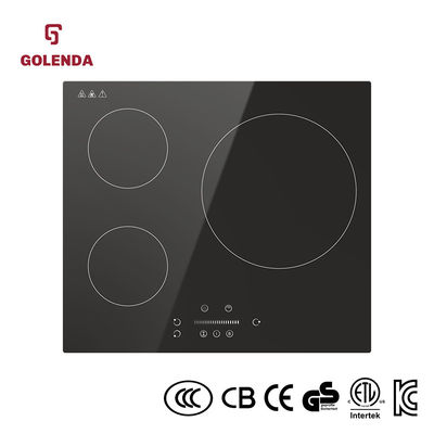 Vertical 3 Burner Electric Induction Hobs 6100W Built In Plastic  Housing Material