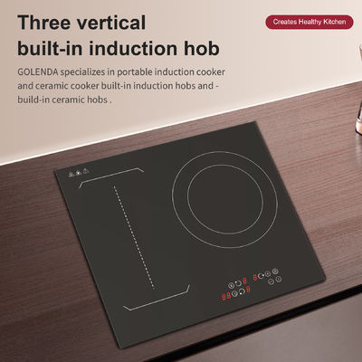 Sliding Control High Power Induction Hob 220V 3 Ring Microlite Panel