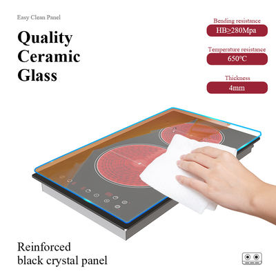 High Temperature Resistance Creamic Cooktop Waterproof Induction Hob 2 Zones Heating Plate Creamic Cooker