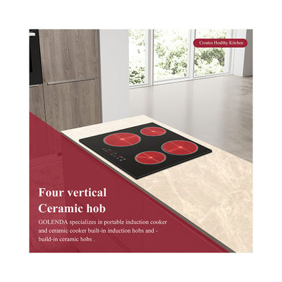 Industrial 4 Ring Built In Ceramic Hob Household Time Setting