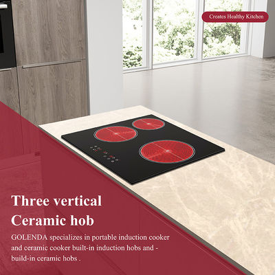 Embedded Vitro Built In Ceramic Hob With Knobs 5100W Waterproof Frameless