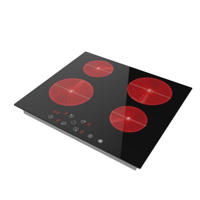 Built In Ceramic Induction Hob , Black Glass Ceramic Hob 6000W