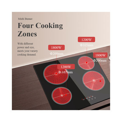Invisible 4 Plate Electric Stove ,  Time Setting Touch Control Stove
