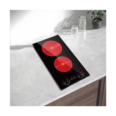 Slim Infrared Induction Cooker 2 Burner 3000W  Fast Heating Time Setting