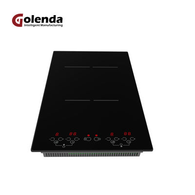 Slim Infrared Induction Cooker 2 Burner 3000W  Fast Heating Time Setting