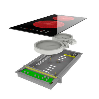 Glass Ceramic Touch Hob , Infrared Invisible Induction Stove Top With Timer