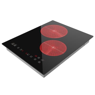 Soup Stewing Touch Screen Ceramic Hob ,2 Plate Induction Cooker 3000W