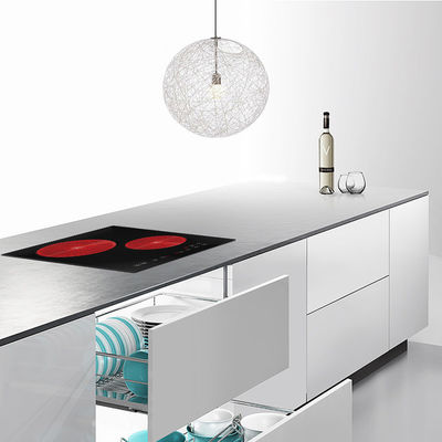 Soup Stewing Touch Screen Ceramic Hob ,2 Plate Induction Cooker 3000W