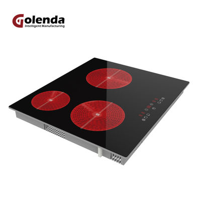 Infrared Heating Touch Control Ceramic Hob Stove Low Radiation 3 Burner
