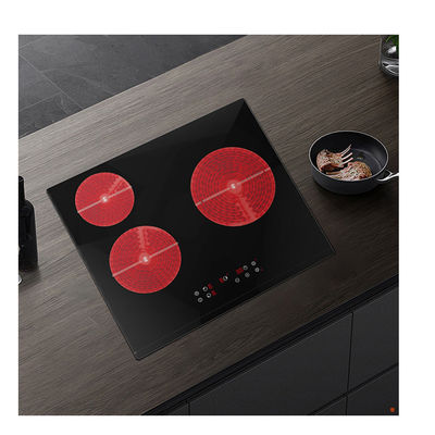 Crystal Panel Touch Control Ceramic Hob 3 Zone Smart Hidden Built In