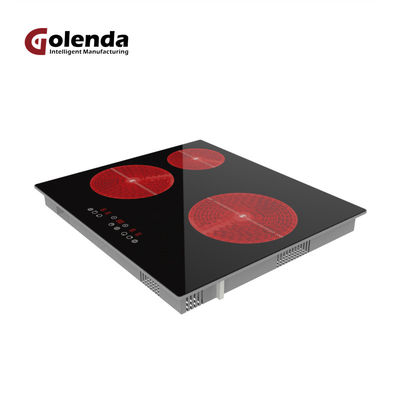 Crystal Panel Touch Control Ceramic Hob 3 Zone Smart Hidden Built In