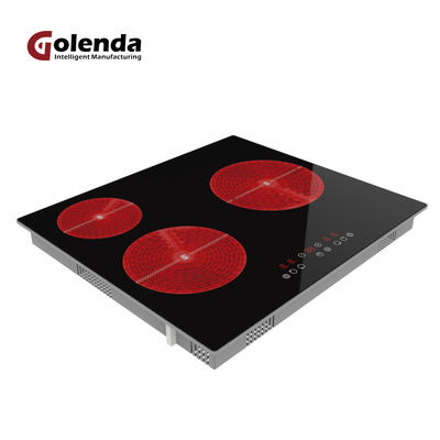 Crystal Panel Touch Control Ceramic Hob 3 Zone Smart Hidden Built In