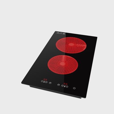 Cooking Waterproof Touch Control Ceramic Hob Power Setting Double