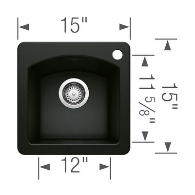 Granite  Quartz Single Bowl Kitchen Sink , Top Mount Stone Composite Kitchen Sink