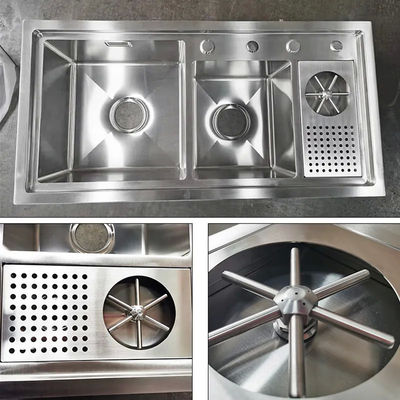 Rainfall Ss Glass Stainless Steel Sink  Basin Wash PVD Black Surface Treatment
