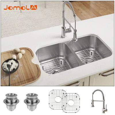 OEM 304 Stainless Steel Kitchen Sink Small  Double Bowls Undermount