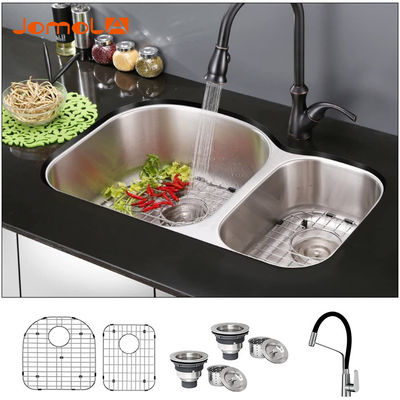 Quartz Granite Double Bowl Kitchen Sink CUPC Certified Composite Undermount