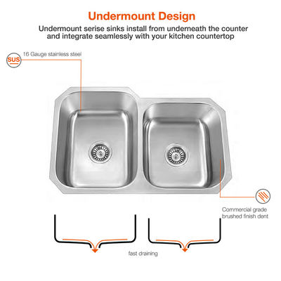 Promotional 304 Stainless Steel Kitchen Sink Bathroom Use Rectangular