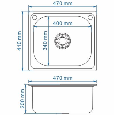 Mini Sus 304 Stainless Steel Sink Countertop Single Bowl  With Drainer