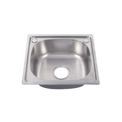Table Top Mount 304 Stainless Steel Kitchen Sink  Punching Bar Use