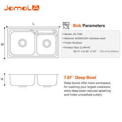 Drop In Top Mount Composite Kitchen Sinks ,  Washing Quartz Resin Sink