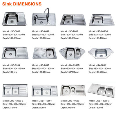 Topmount 304 Stainless Steel Kitchen Sink Unit  Single Bowl Reversible Handmade