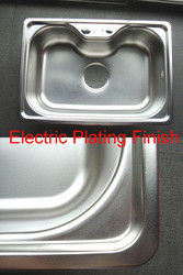Portable Three Bowl Stainless Steel Sink 30 Inch Above Counter For Kitchen