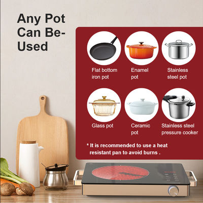Space Saving Countertop Portable Ceramic Cooker Stove Digit Segment Display