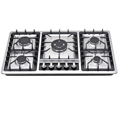 House 5 Burner Built In Gas Hob Contemporary Flameout Protection