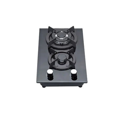 Household Built In Cooker Hob 2 Burner Table Glass Top Cast Iron Built In Gas Cooktops