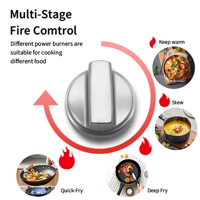 High Power Built In Gas Hob 25cm With 2 Burner Child Lock Panel Glass