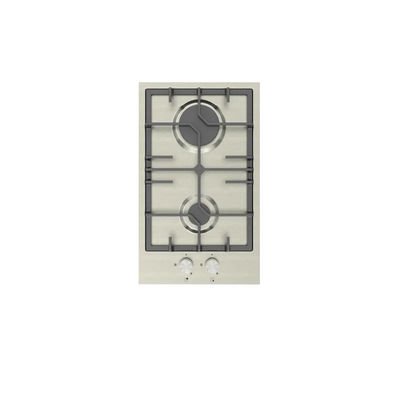 Two Burner Built In Gas Hob With Automatic Ignition Enamel Pan Supports