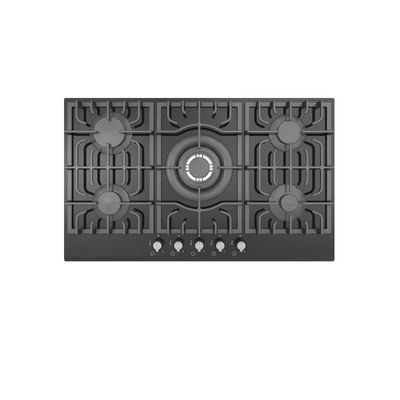 Easy Clean 5 Burner Gas Hob Top Tempered Glass Gas Cooktop