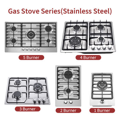 Multifunction Built In Gas Hob Appearance Golden 4 Burner Gas Stove