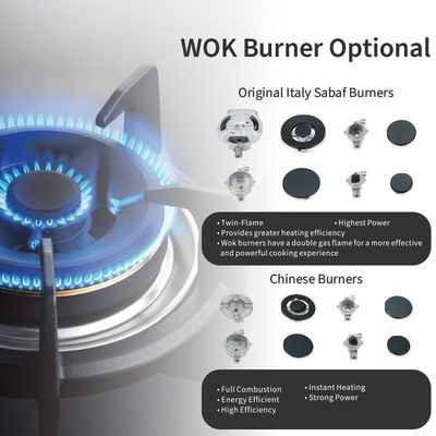 Multifunction Built In Gas Hob Appearance Golden 4 Burner Gas Stove