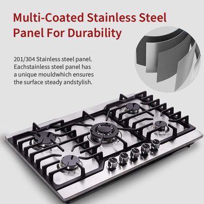 Built In 5 Burners Gas Hob Stove Gas Cooktop Flameout Protection