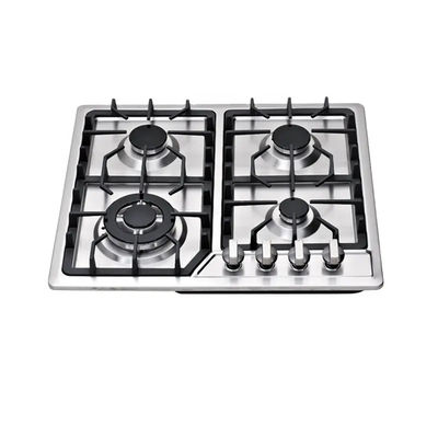 Electronic Ignition 4 Burner Gas Hob Stove Stainless Steel